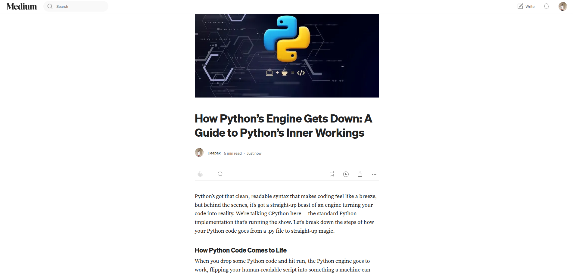 How python engine gets down